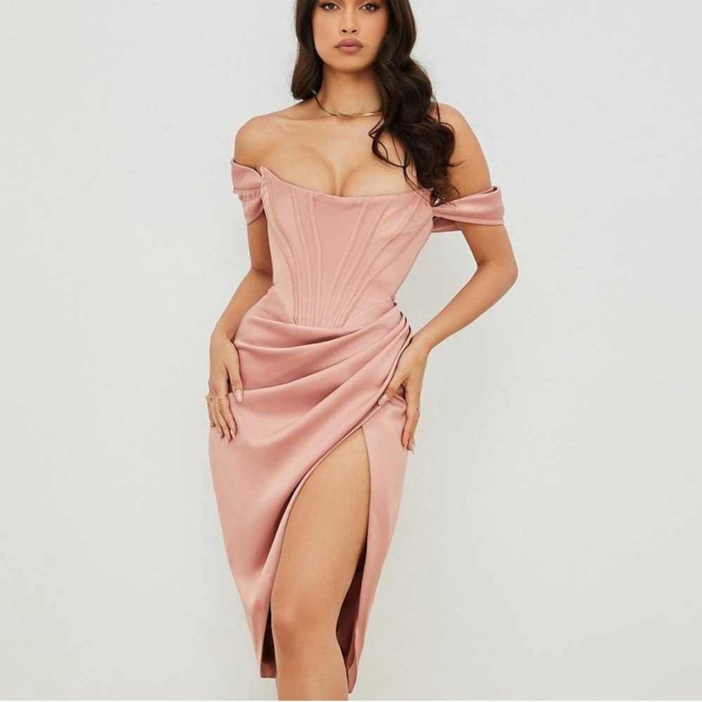 House of CB blush corset dress